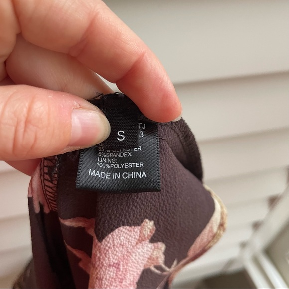 Off the shoulder brown floral Fab’rik top - Picture 4 of 4